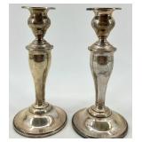 Pair of Gorham Sterling Silver Weighted Candlesticks