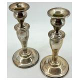 Pair of Gorham Sterling Silver Weighted Candlesticks