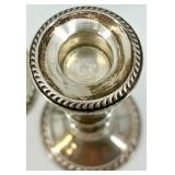 Pair of Ornate Sterling Silver Duchin Creations weighted Candle Holders