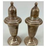Set of 2 Sterling Silver Salt and Pepper Shakers, Weighted
