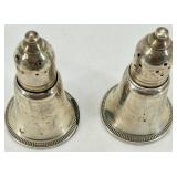 Set of 2 Sterling Silver Salt and Pepper Shakers, Weighted