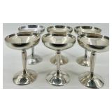 Set of 6 Plator Silverstone Spain Silver-Plated Coupe Glasses