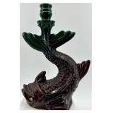Vintage Soviet Era Ceramic Fish Shaped Candle Holder