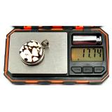 Pair of Sterling Silver Pendants with Coral Agate and Reversible Shell and Floral Cutout & Spiderweb Pattern