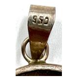 Sterling Silver 950 Butterfly Wing Pendant Reversible Blue and Brown Pattern 4.8g