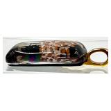 Set of 3 Artistic Pendants - Geode Slice, Fused Glass, and Resin Flower