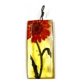 Set of 3 Artistic Pendants - Geode Slice, Fused Glass, and Resin Flower