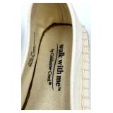 Walk With Me by Coldwater Creek Ladybug Espadrille Shoes, Size 7M, Ivory