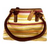 Cappelli Straworld Woven Shoulder Bag from Sandals Resort with Leather Floral Sandals Set