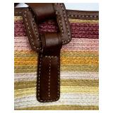 Cappelli Straworld Woven Shoulder Bag from Sandals Resort with Leather Floral Sandals Set