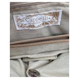 Cappelli Straworld Woven Shoulder Bag from Sandals Resort with Leather Floral Sandals Set