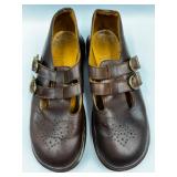 Dr. Martens 8065 Brown Leather Mary Jane Shoes Size 7 Made in England