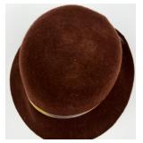 Bettina 100% Wool Cloche Hat with Multicolor Ribbon, Made in Italy