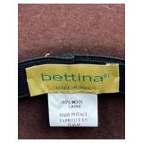 Bettina 100% Wool Cloche Hat with Multicolor Ribbon, Made in Italy