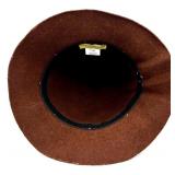 Bettina 100% Wool Cloche Hat with Multicolor Ribbon, Made in Italy