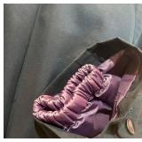 Anne Klein Long Navy Trench Coat with Fur Collar and Removable Fur Lining