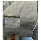 Anne Klein Long Navy Trench Coat with Fur Collar and Removable Fur Lining