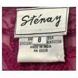 Stenay Beaded Silk Dress with Sheer Bolero Jacket Size 8