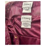 Stenay Beaded Silk Dress with Sheer Bolero Jacket Size 8