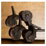 Antique Vanity Table with Carved Mirror and Drawers