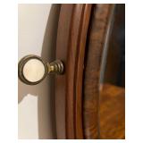 Antique Vanity Table with Carved Mirror and Drawers