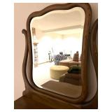 Antique Oak Dresser and Washstand with Mirror