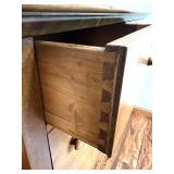 Vintage Wooden Dresser with Mirror and Four Drawers