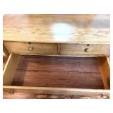 Vintage Wooden Dresser with Mirror and Four Drawers