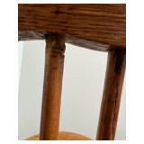 Antique Oak Swivel Piano Stool with Claw Feet and Glass Ball Casters