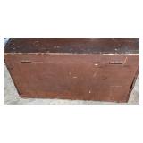 Antique Wooden Dome Top Trunk with Iron Handles