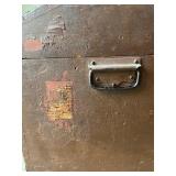 Antique Wooden Dome Top Trunk with Iron Handles