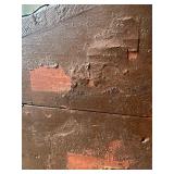 Antique Wooden Dome Top Trunk with Iron Handles