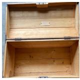 Antique Wooden Dome Top Trunk with Iron Handles