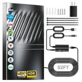 4K HDR TV Antenna Long Range with Signal Booster $136.99 Retail - Brand New