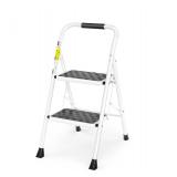 HB Tower White 2 Step Ladder Anti Slip with Cushioned Handle $41.99 Retail - Brand New