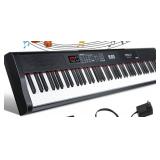 Fesley 88 Key Keyboard Piano Bluetooth Full Size Digital Piano Black $134.99 Retail - Brand New