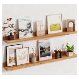Floating Shelves 36" Brown Wooden Shelves Set of 2 $67.99 Retail - Brand New