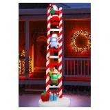 10ft Christmas Inflatable Lighted Ladder with Santa, Snowman, Reindeer $55.99 Retail - Brand New