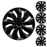 Black Wheel Rim Cover Hubcaps Replacement R16 Hub Caps Snap On Universal 16" $49.99 Retail - Brand New