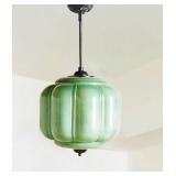 Antique Black Milk Glass Ceiling Light Fixture 9.8" $109.99 Retail - Brand New