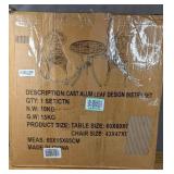 3 Piece Bistro Patio Set Dark Bronze Table & Chairs $129.99 Retail - Brand New