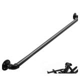Pipe Stair Hand Rail 4ft Black Galvanized Industrial Iron $34.99 Retail - Brand New