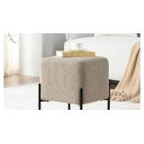 Modern Stool Ottoman Foot Rest Beige $89.99 Retail - Brand New