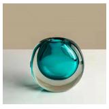 Crystal Vase Modern Decor Luxury Style Blue $99.99 Retail - Brand New