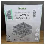 Drawer Organizer White & Blue for Dressers and Storage - Brand New