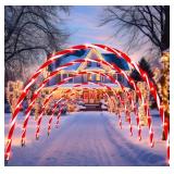 10ft Christmas Candy Cane Lighted Arch LED Outdoor Arches 3pk $94.99 Retail - Brand New