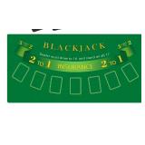 Black Jack Poker Table Mat 47" x 24" $39.99 Retail - Brand New