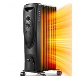 Portable Electric Radiator Heater Oil Filled with 3 Heat Settings 1500W $79.99 Retail - Brand New