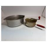 Vintage Household Institute Cast Aluminum Oval Dutch Oven & Foley Food Mill