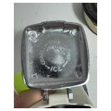 Hamilton Beach Model G Stand Mixer & Swing A Way SHARP Ice Crusher Hand Crank METAL White and Chrome NO BASE